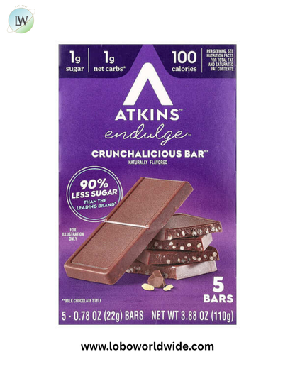 Atkins, Endulge™, Crunchalicious Bar, 5 Bars, 0.78 oz (22 g) Each