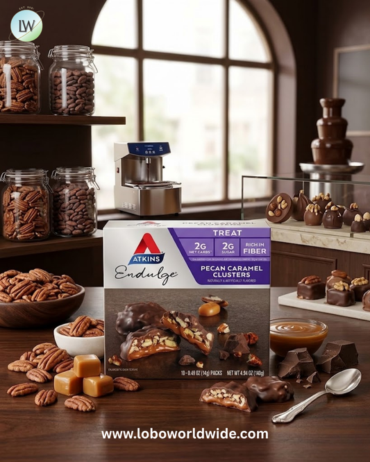 Atkins, Endulge, Pecan Caramel Clusters, 10 Packs, 0.49 oz (14 g) Each