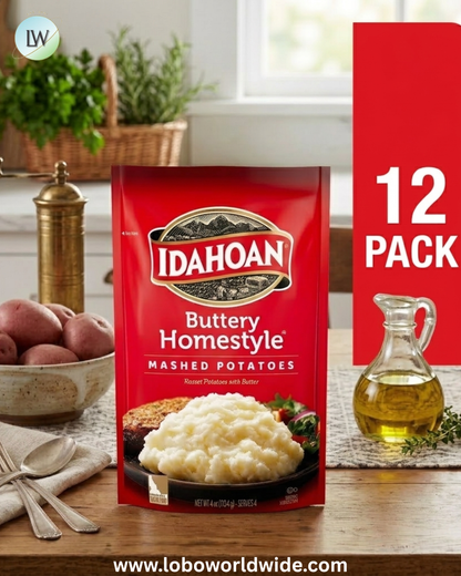 (12 pack) Idahoan Mashed Potatoes Side Dish, 4 oz