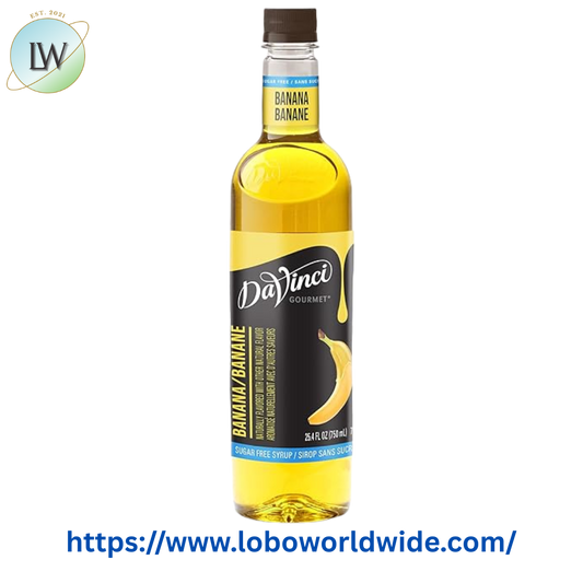 DaVinci Gourmet Sugar Free Banana Flavoring / Fruit Syrup 750 mL