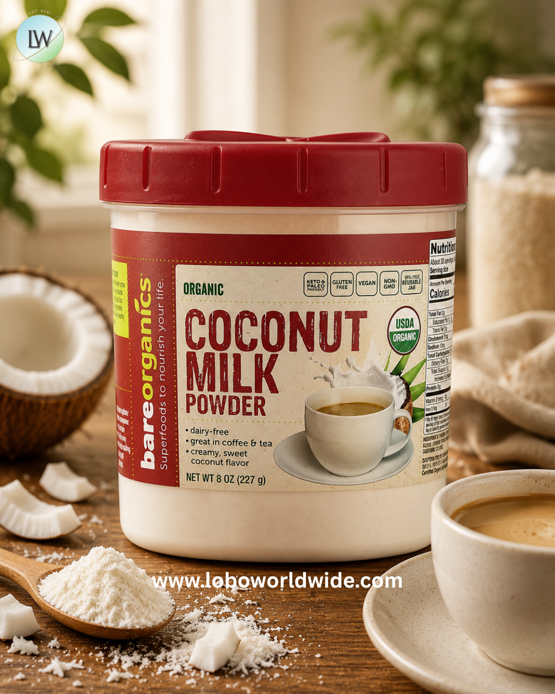 BareOrganics, Organic Coconut Milk Powder, 8 oz (227 g)