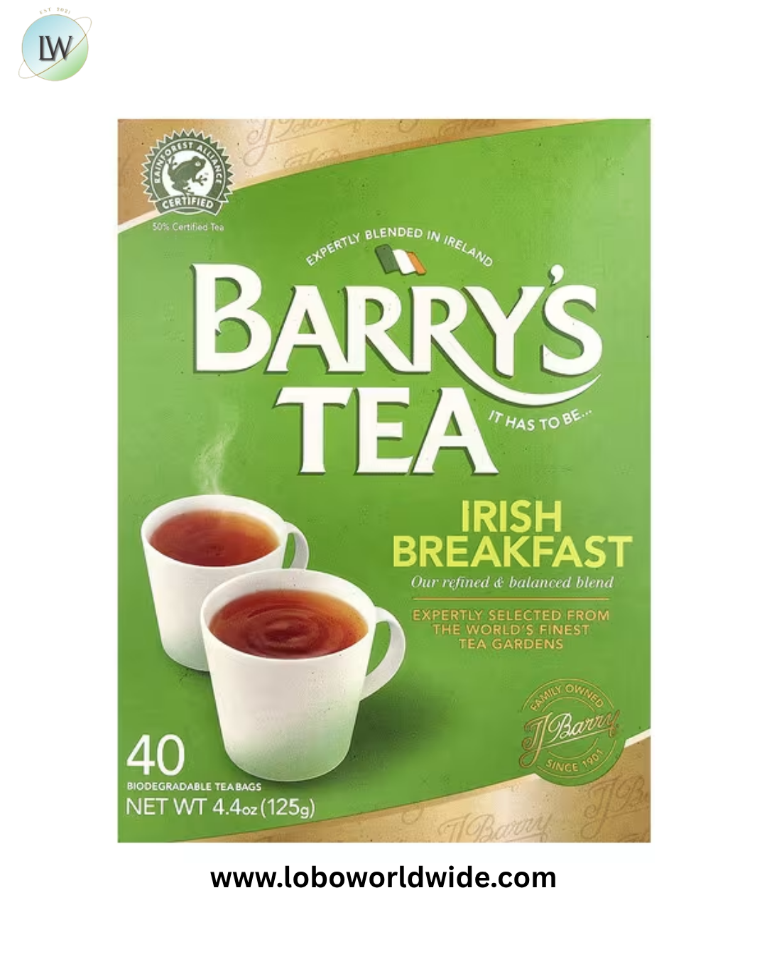 Barry's Tea, 40 Tea Bags, 4.4 oz (125 g)