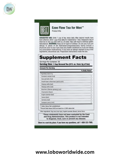Bell Lifestyle, Ezee Flow Tea™ for Men, 4.2 oz (120 g)
