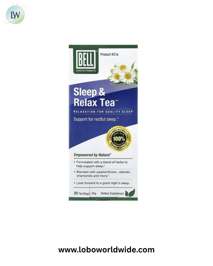 Bell Lifestyle, Sleep & Relax Tea™, 20 Tea Bags, 30 g