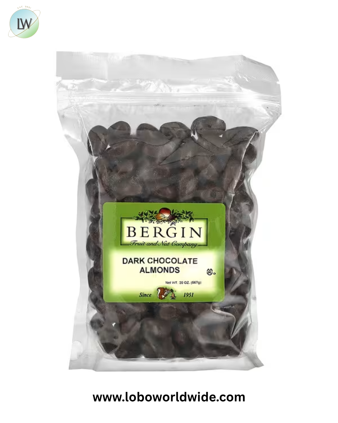 Bergin Fruit and Nut Company, Chocolate Almonds , 20 oz (567 g)