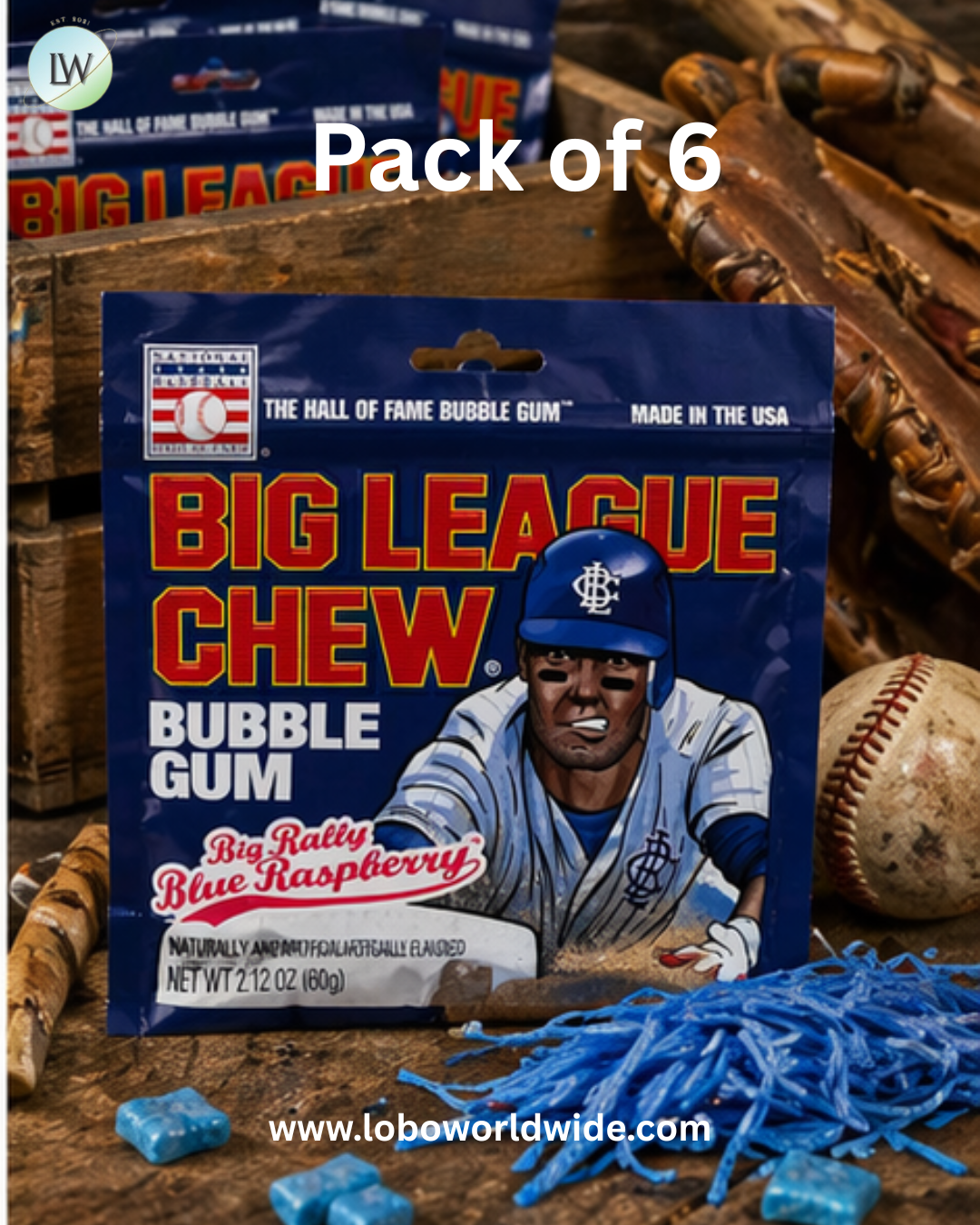Big League Chew Big Rally Blue Raspberry
