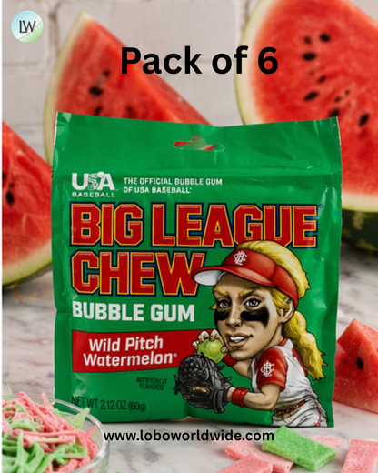 Big League Chew Bubble Gum Wild Pitch Watermelon