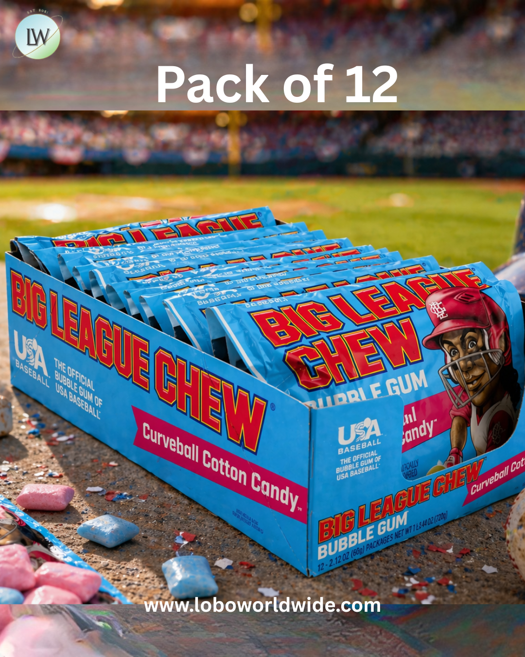 Big League Chew Curveball Cotton Candy