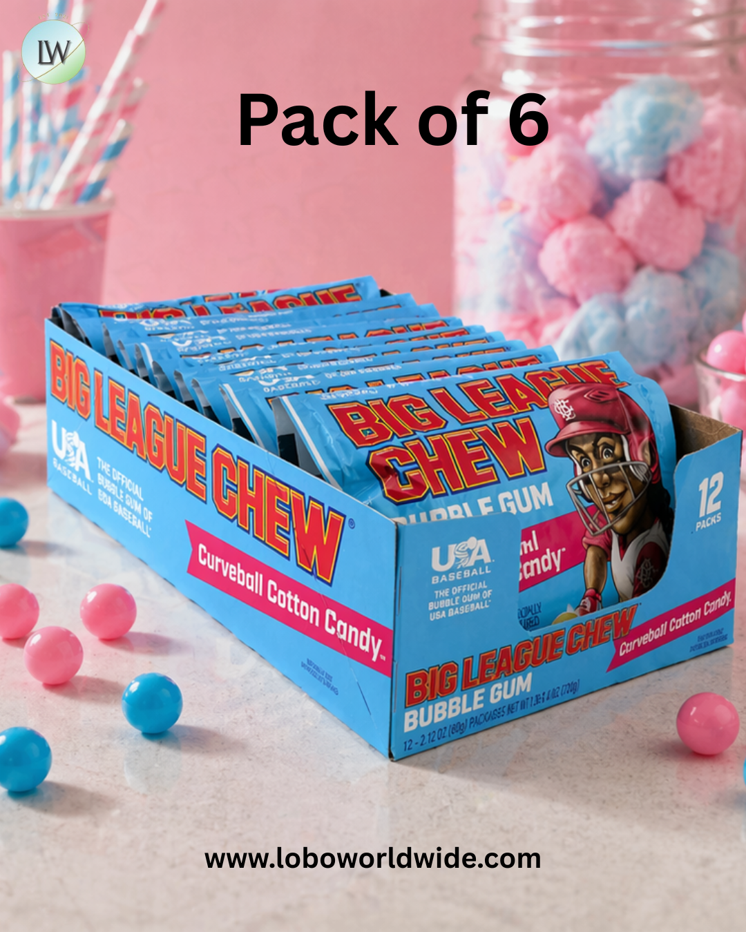 Big League Chew Curveball Cotton Candy