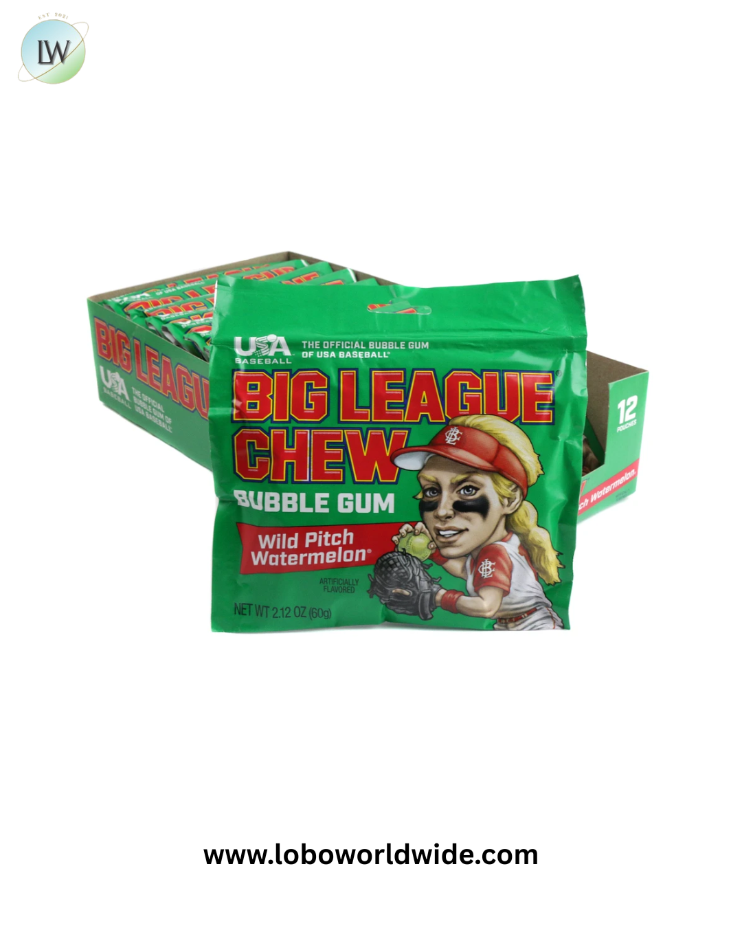 Big League Chew Bubble Gum Wild Pitch Watermelon