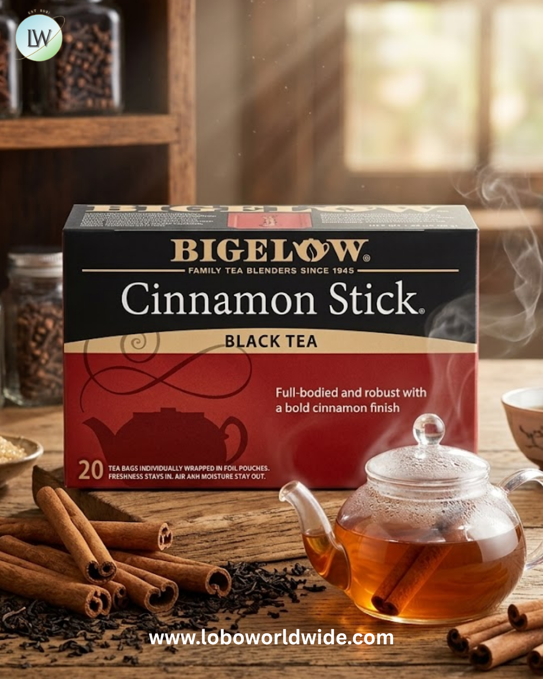 Bigelow, Black Tea, Cinnamon Stick®, 20 Tea Bags, 1.28 oz (36 g)