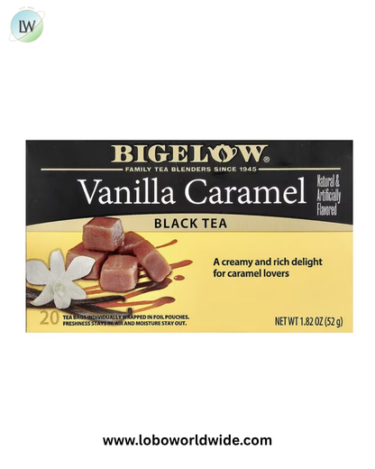Bigelow, Black Tea, Vanilla Caramel, 20 Tea Bags, 1.82 oz (52 g)
