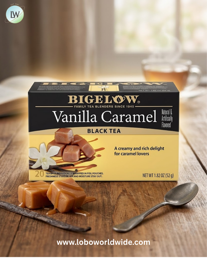 Bigelow, Black Tea, Vanilla Caramel, 20 Tea Bags, 1.82 oz (52 g)