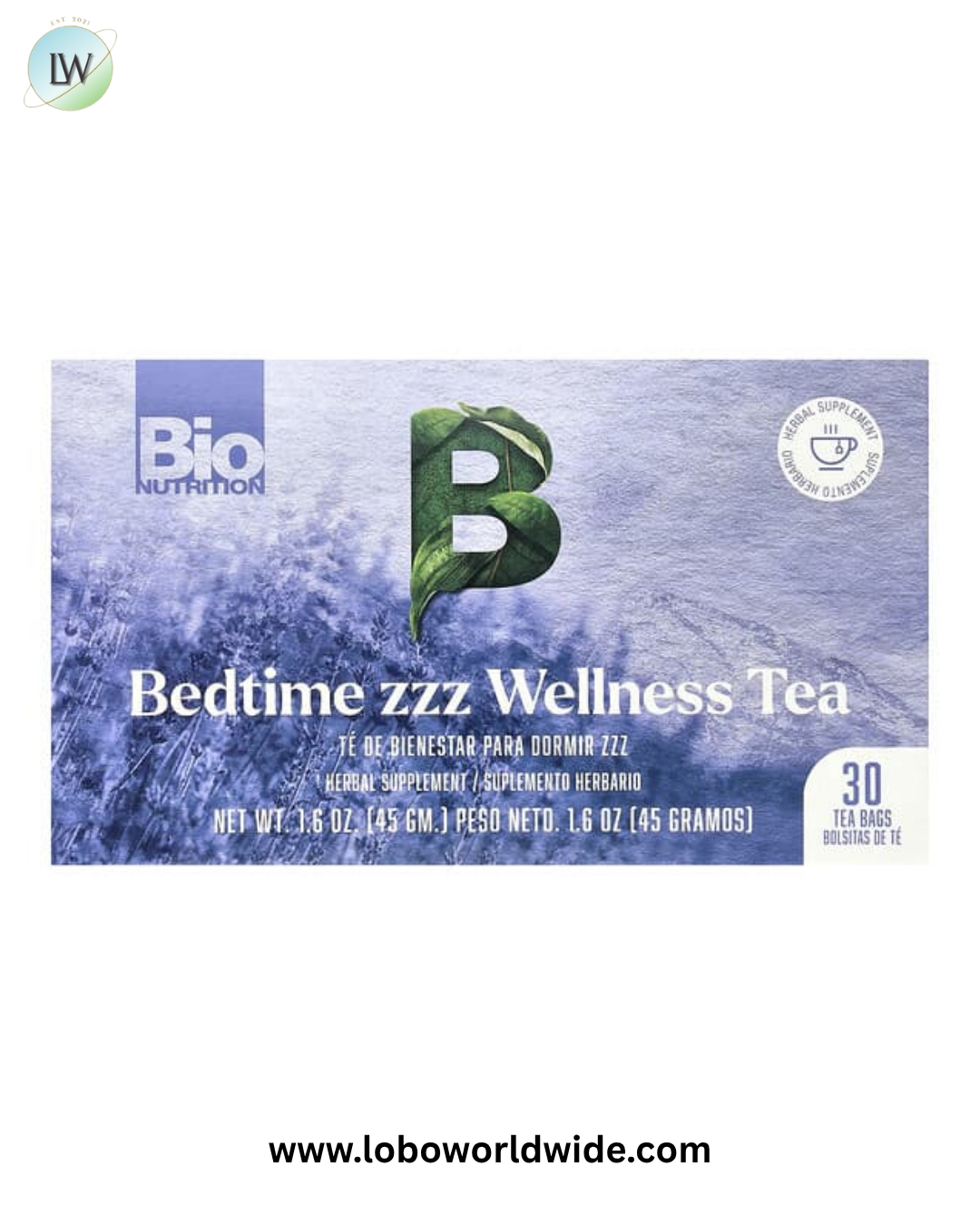 Bio Nutrition, Bedtime zzz Wellness Tea, Caffeine Free , 30 Tea Bags, 1.6 oz (45 g)