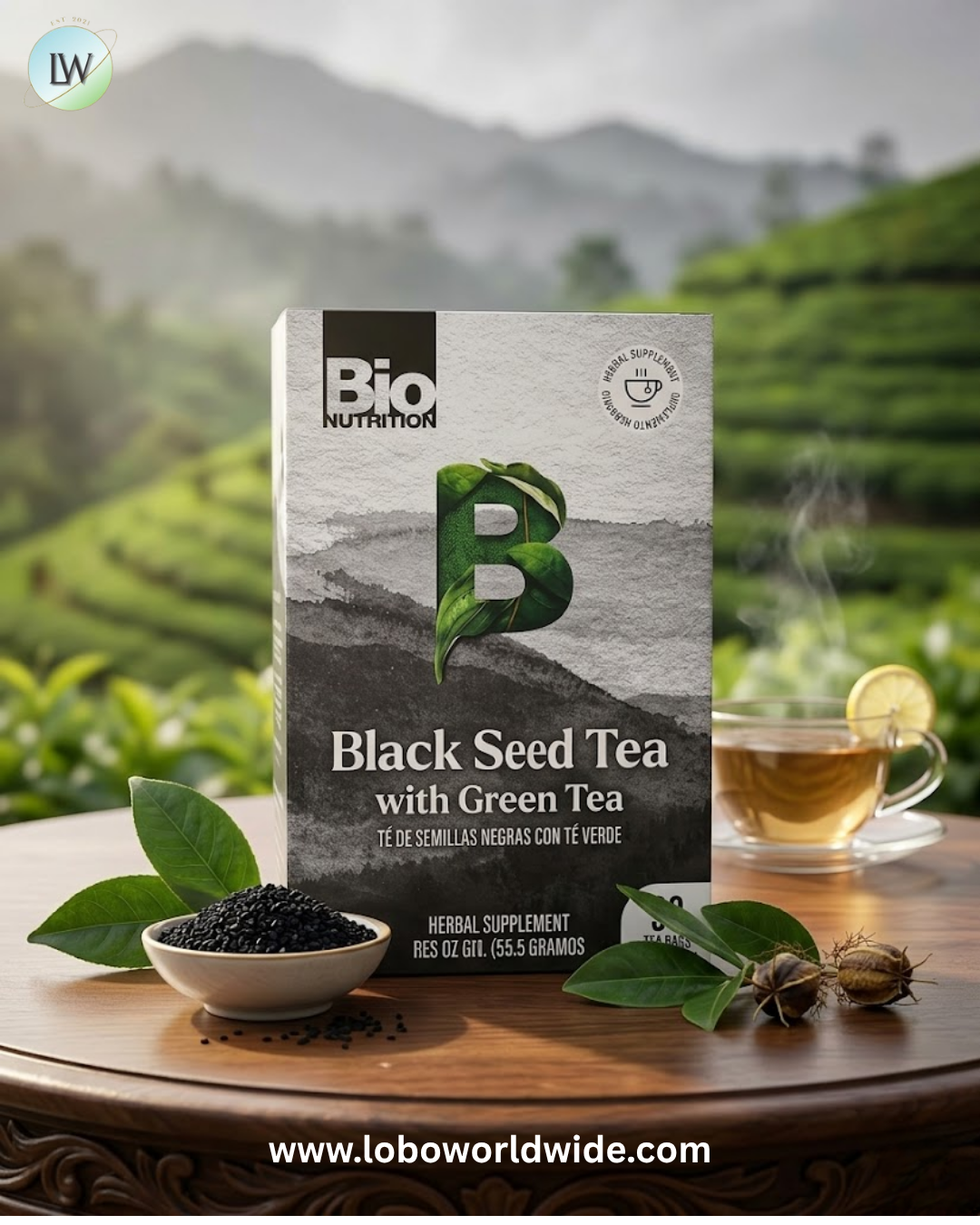Bio Nutrition, Black Seed Tea with Green Tea, 30 Tea Bags, 1.85 oz (55.5 g)