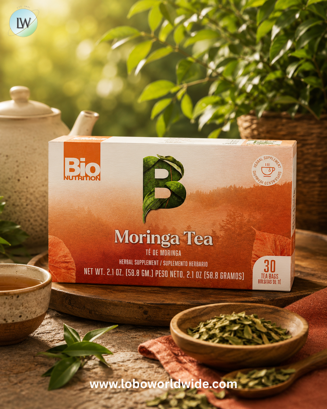 Bio Nutrition, Moringa Tea, 30 Tea Bags, 2.1 oz (58.8 g)