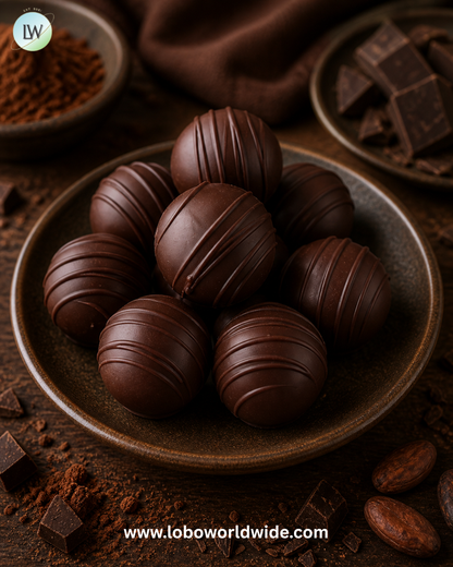 Bite Size Champagne Truffles Dark Chocolate Birnn - 5lb