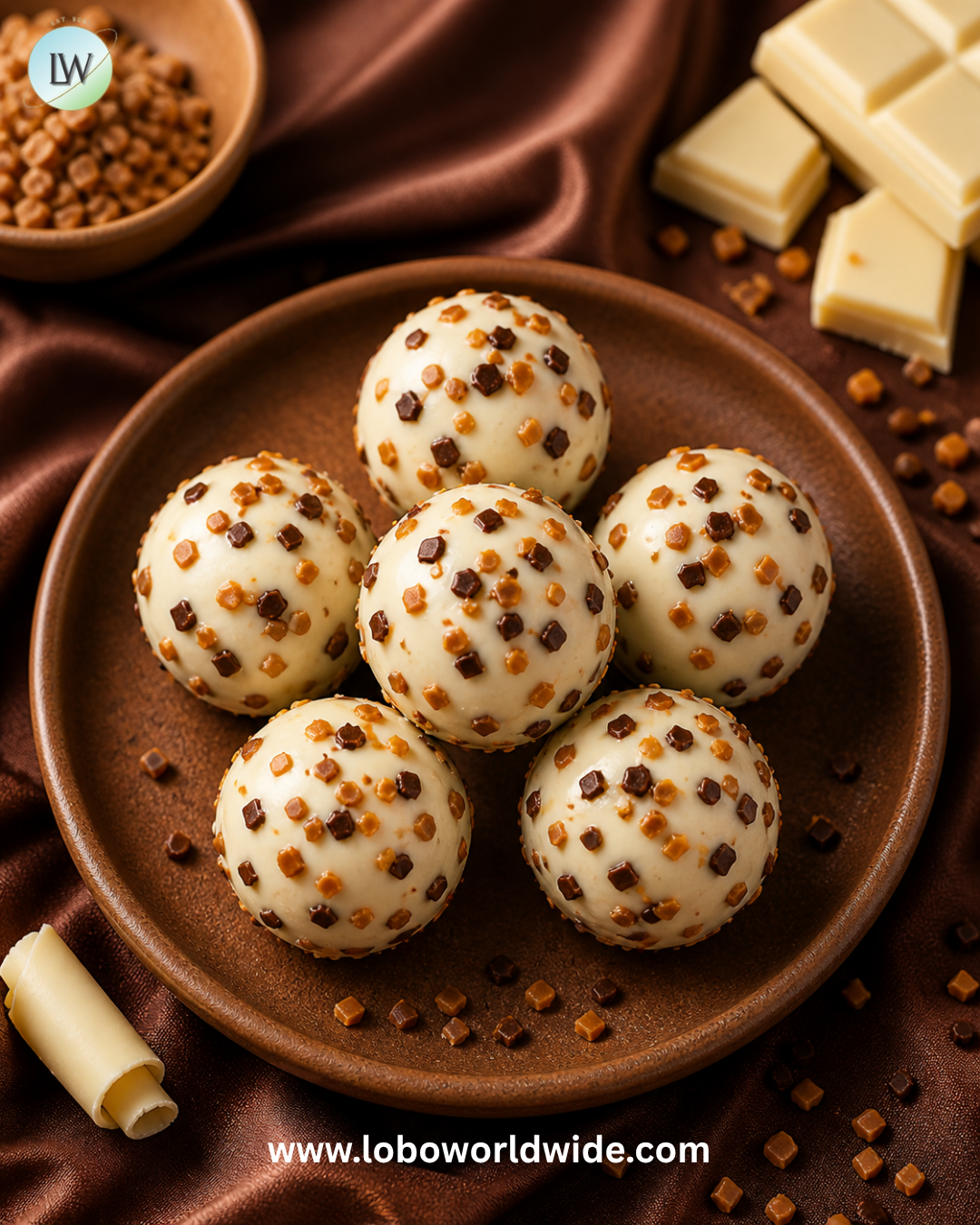 Bite Size Tiramisu White Chocolate Birnn Truffles - 5lb