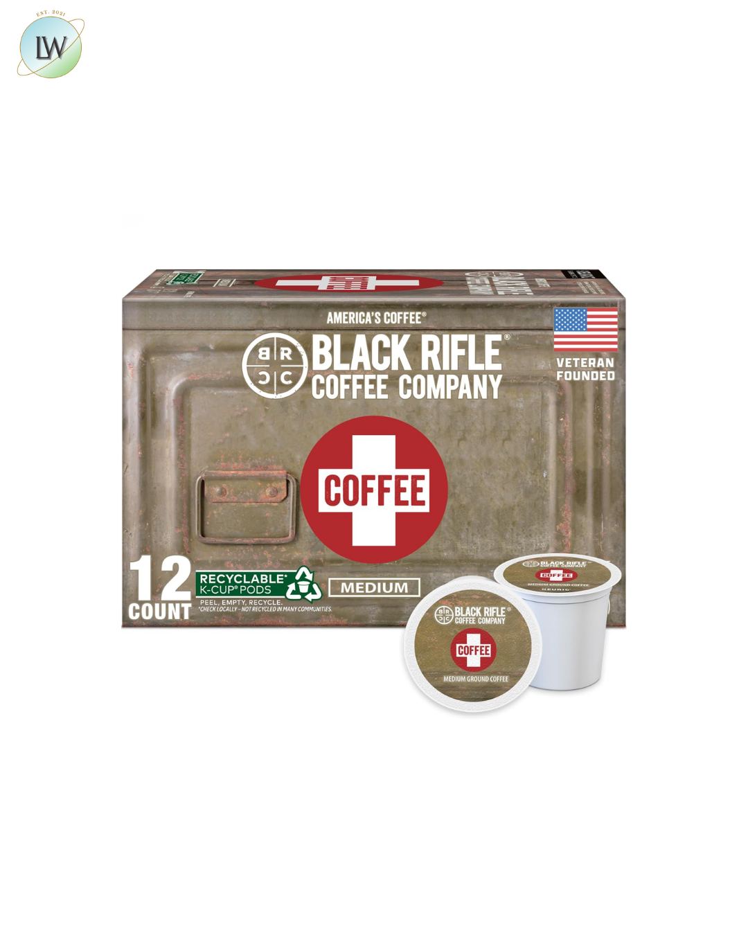 Black Rifle Coffee Medium Roast K Cup Coffee, 0.39 oz, 12 ct. (Various Flavours)