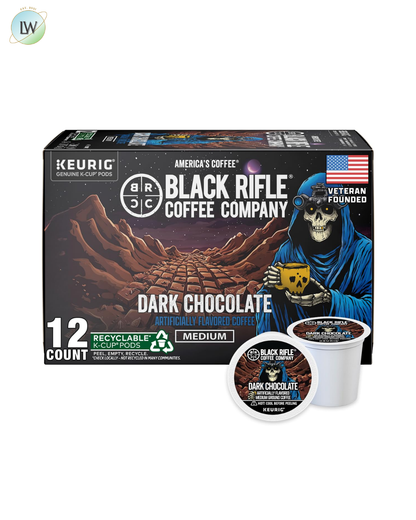 Black Rifle Coffee Medium Roast K Cup Coffee, Dark Chocolate, 0.39 oz, 12 ct.