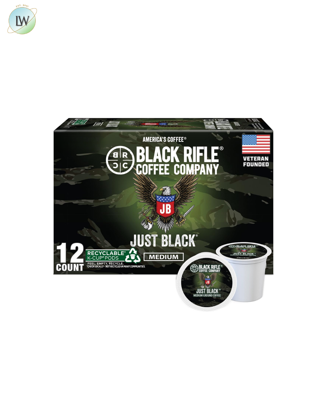 Black Rifle Coffee Medium Roast K Cup Coffee, 0.39 oz, 12 ct. (Various Flavours)