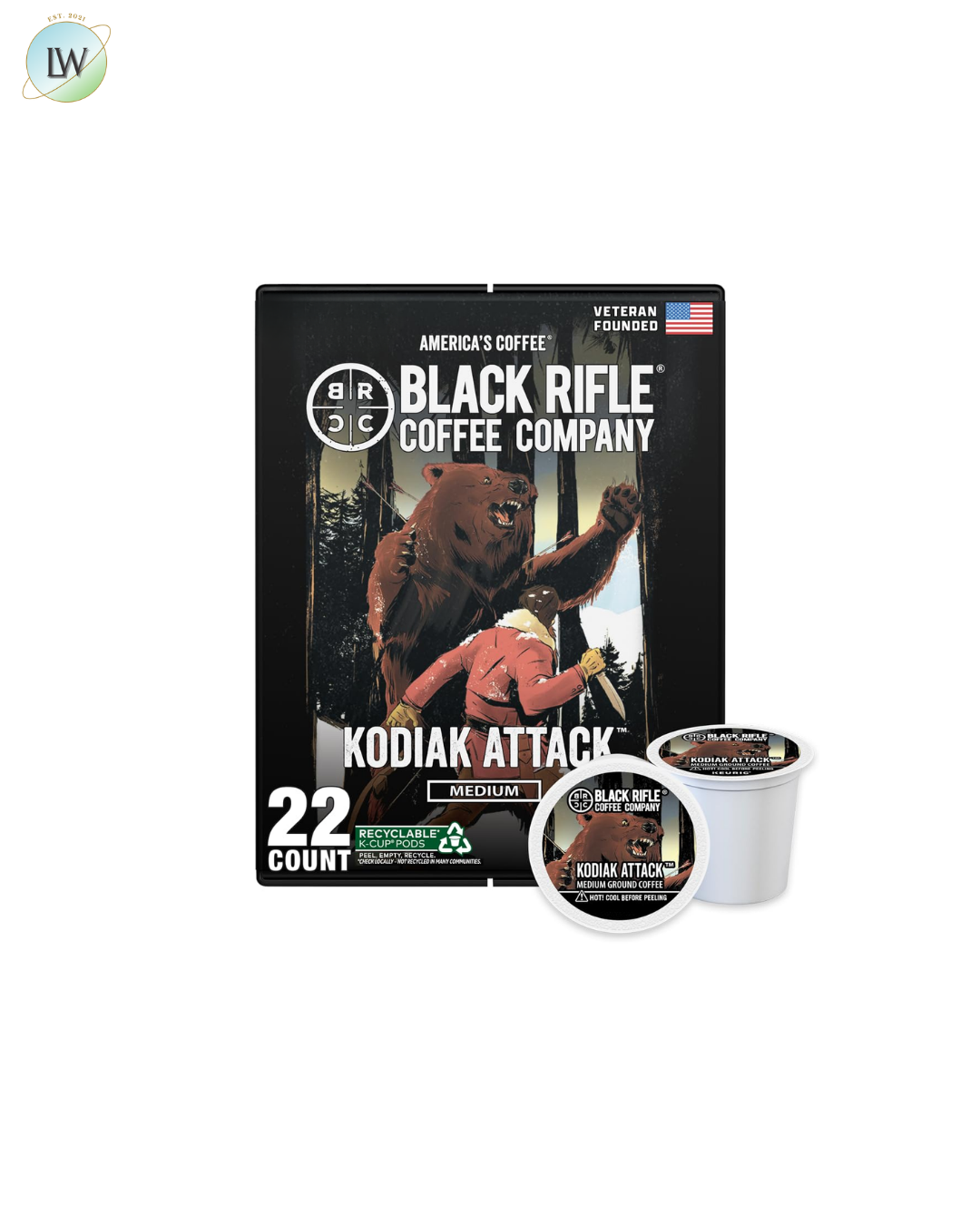 Black Rifle Coffee Medium Roast K Cup Coffee, 0.39 oz., 22 ct. (Various Flavours)