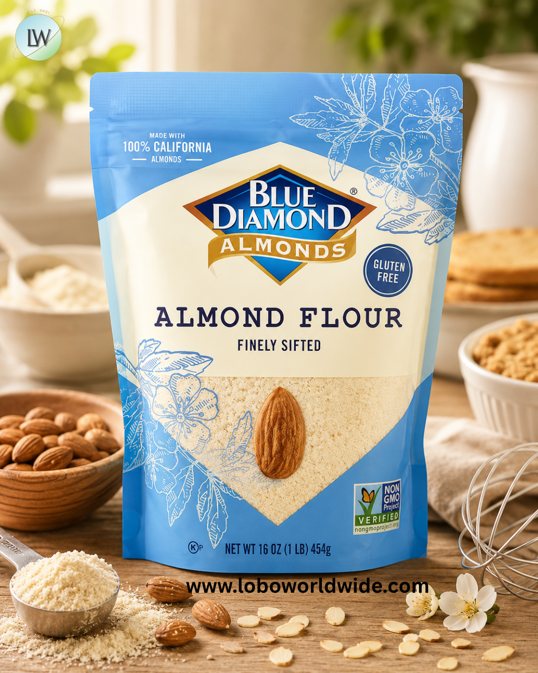 Blue Diamond, Almond Flour, Finely Sifted, 16 oz (454 g)