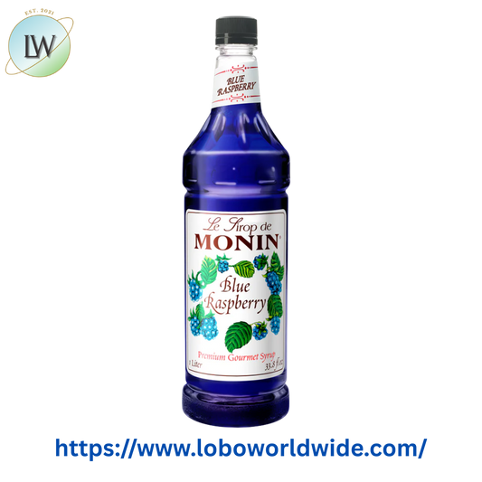 Monin Premium Blue Raspberry Flavoring Syrup 1 Liter