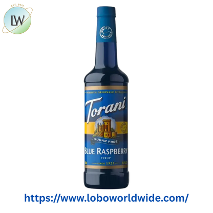 Torani Sugar Free Blue Raspberry Flavoring Syrup 750 mL Plastic Bottle
