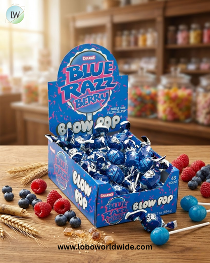 Blue Razzberry Blow Pops - 48ct
