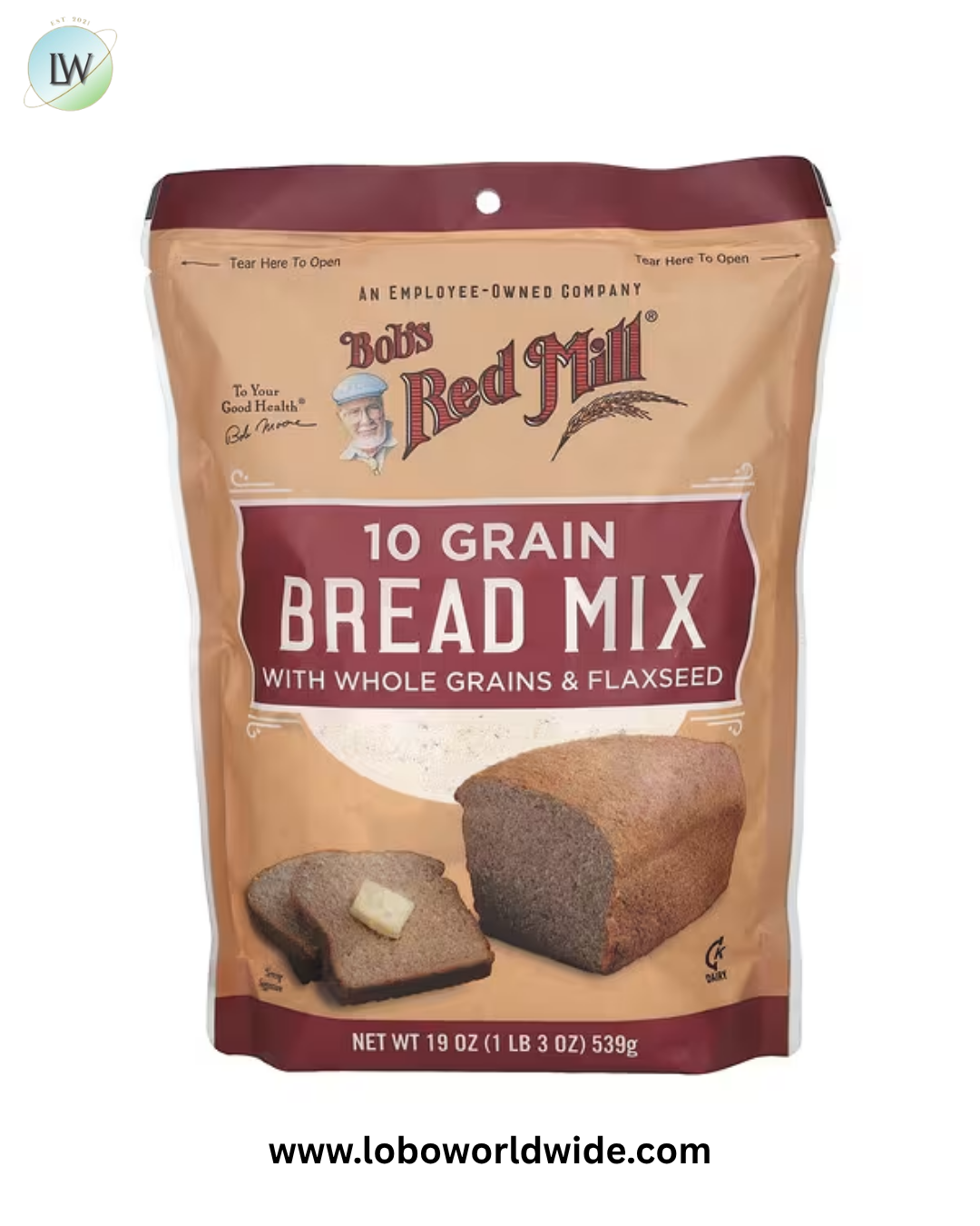 Bob's Red Mill, 10 Grain Bread Mix with Whole Grains & Flaxseed, 19 oz (539 g)