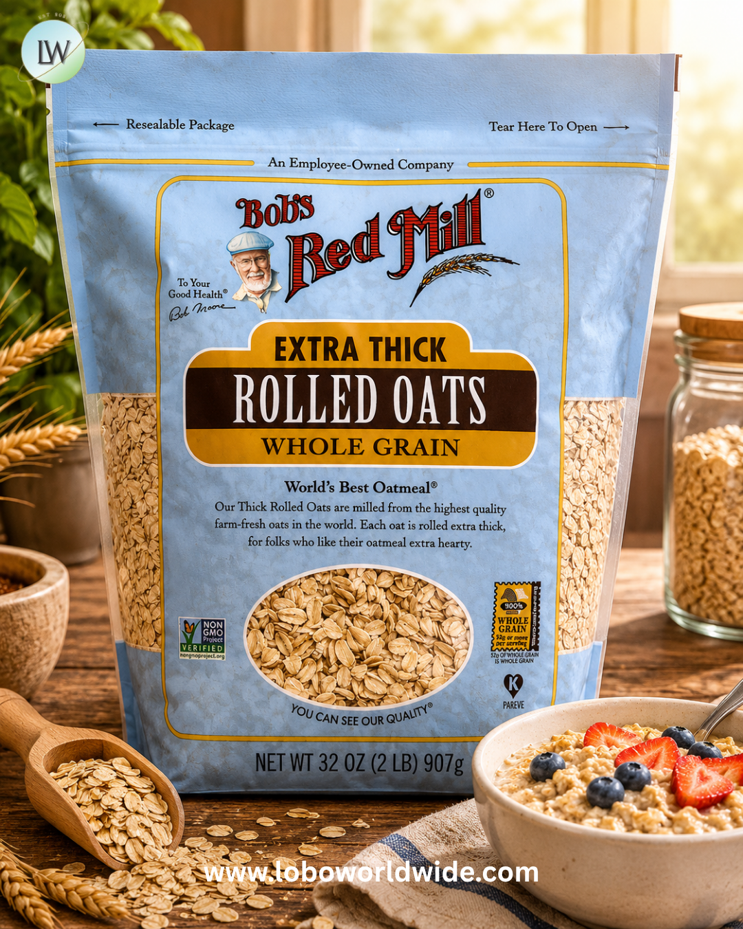 Bob's Red Mill, Rolled Oats, Whole Grain, 32 oz (907 g)