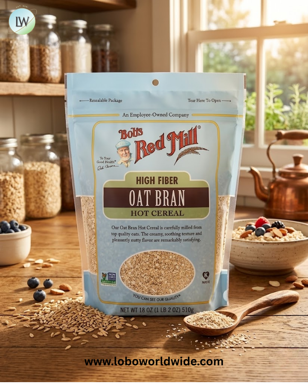 Bob's Red Mill, Oat Bran, Hot Cereal, 18 oz (510 g)