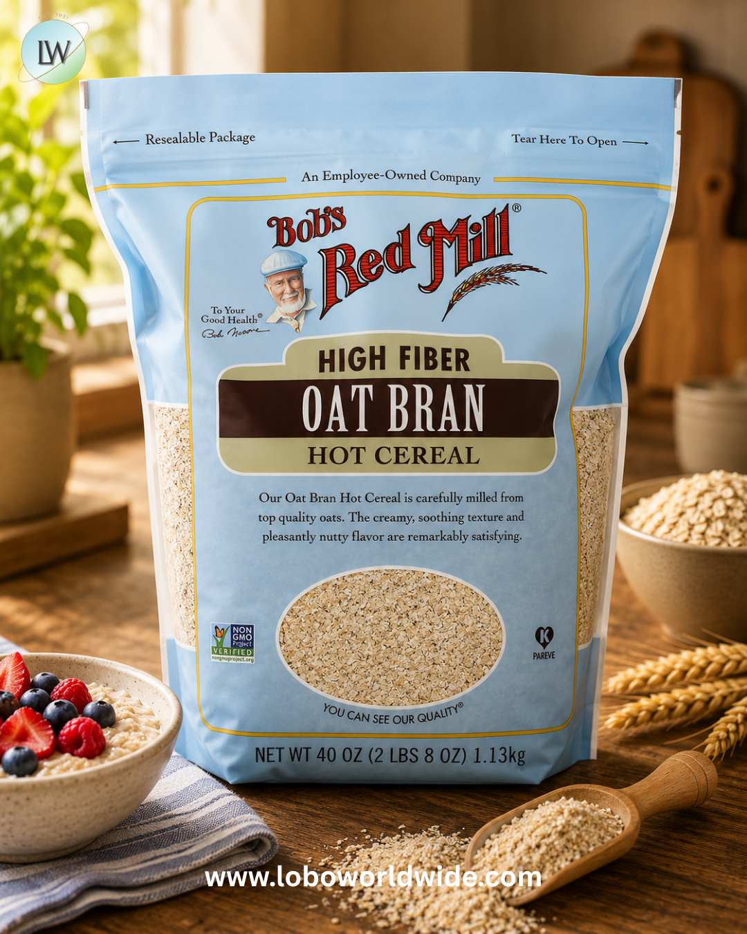 Bob's Red Mill, High Fiber Oat Bran Hot Cereal, 40 oz (1.13 kg)