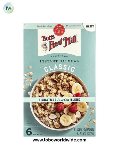 Bob's Red Mill, Instant Oatmeal, Whole Grain, Classic, 6 Packets, 1.59 oz (45 g) Each