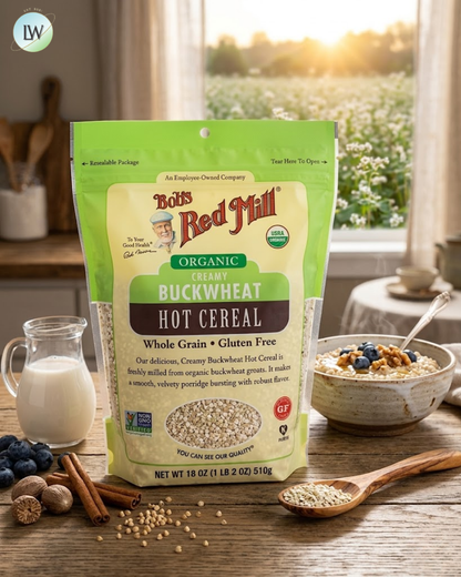 Bob's Red Mill, Organic Creamy Buckwheat Hot Cereal, Whole Grain, Gluten Free, 18 oz (510 g)