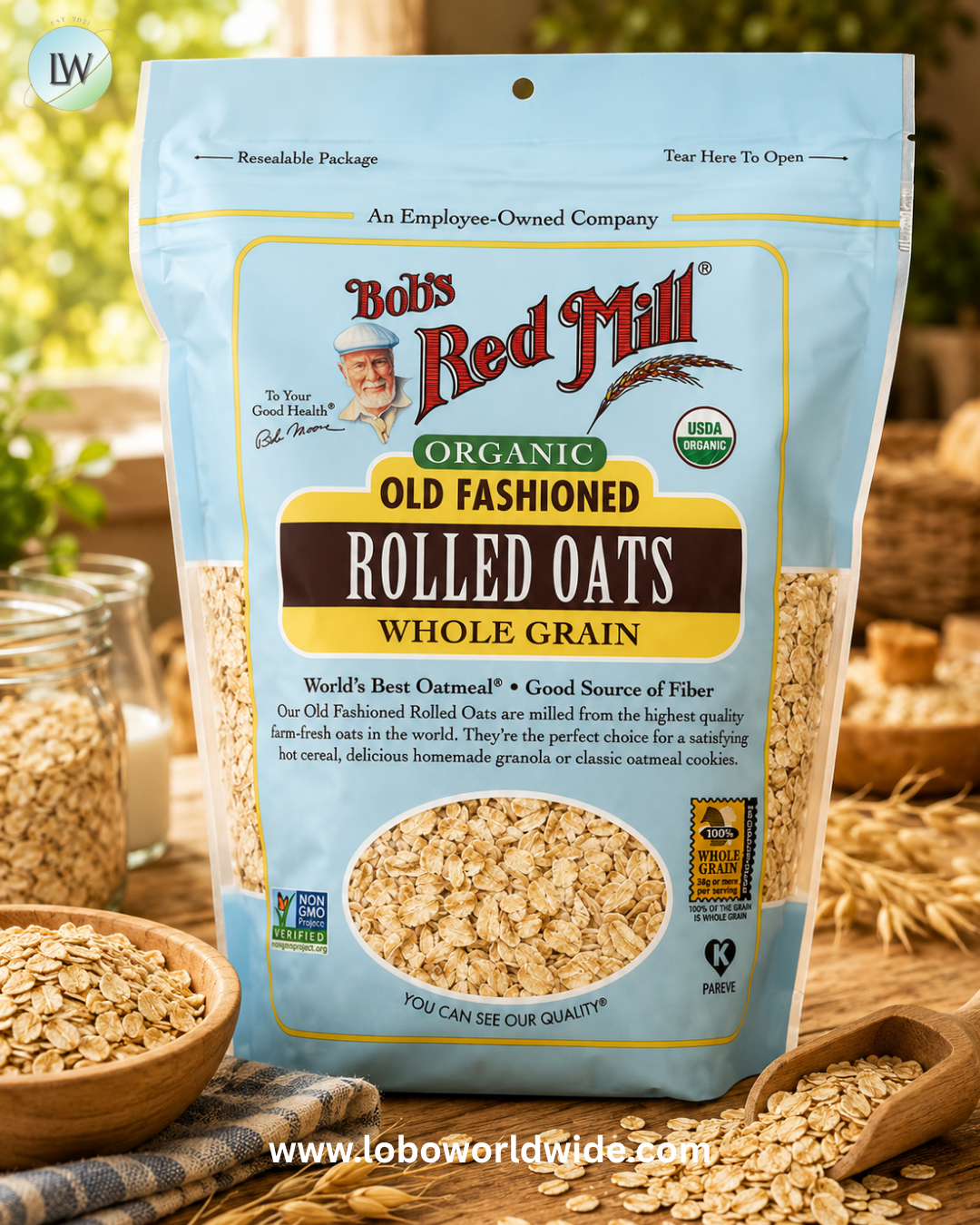 Bob's Red Mill, Organic Old Fashioned Rolled Oats, Whole Grain, 16 oz (454 g)