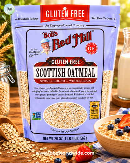 Bob's Red Mill, Scottish Oatmeal, Whole Grain, Gluten Free, 20 oz (567 g)