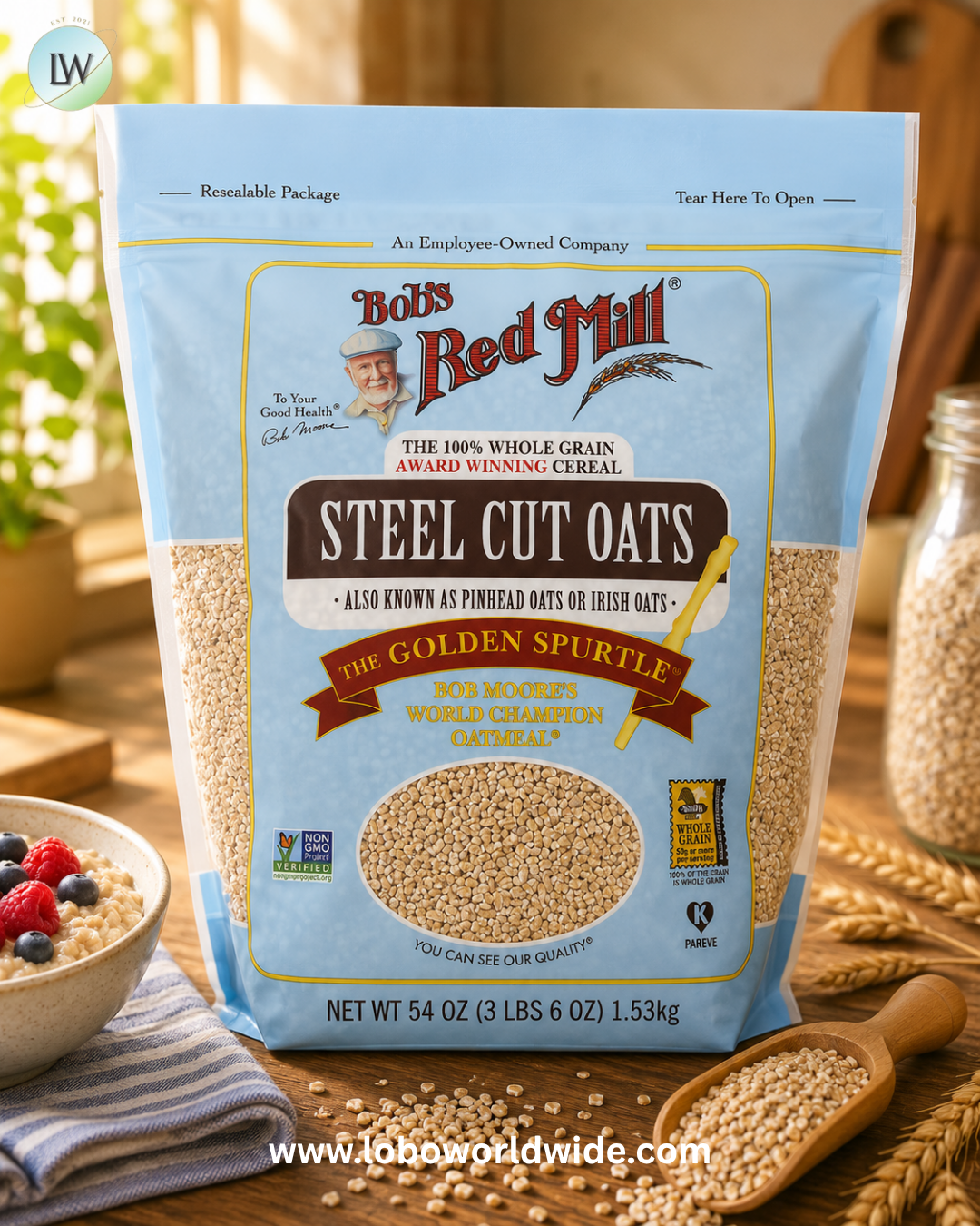 Bob's Red Mill, Steel Cut Oats, Whole Grain, 54 oz (1.53 kg)