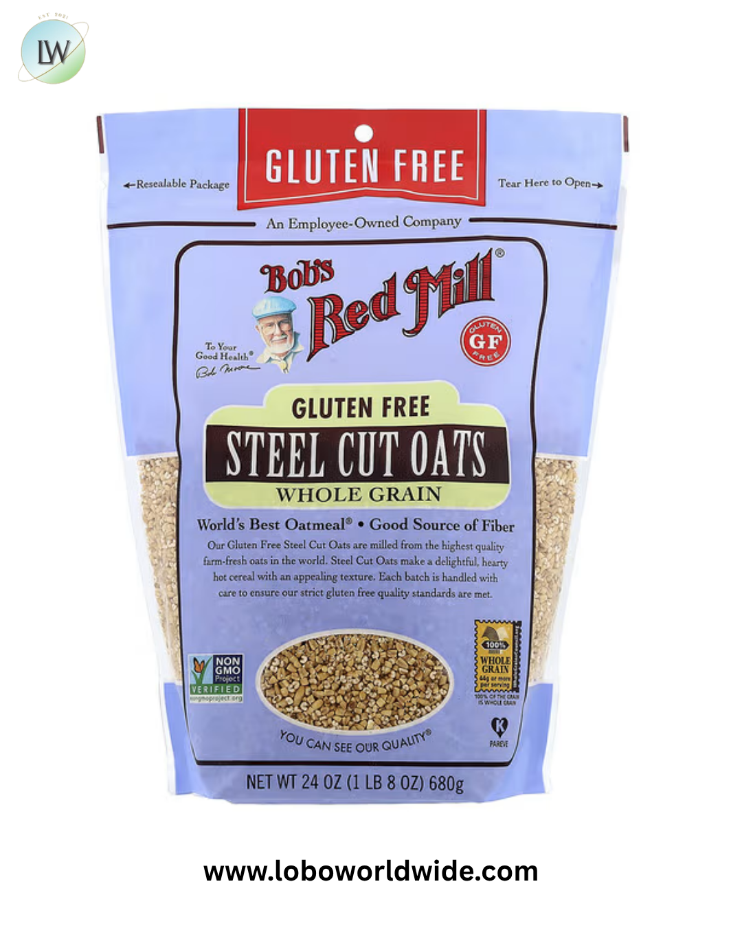 Bob's Red Mill, Steel Cut Oats, Whole Grain, Gluten Free, 24 oz (680 g)