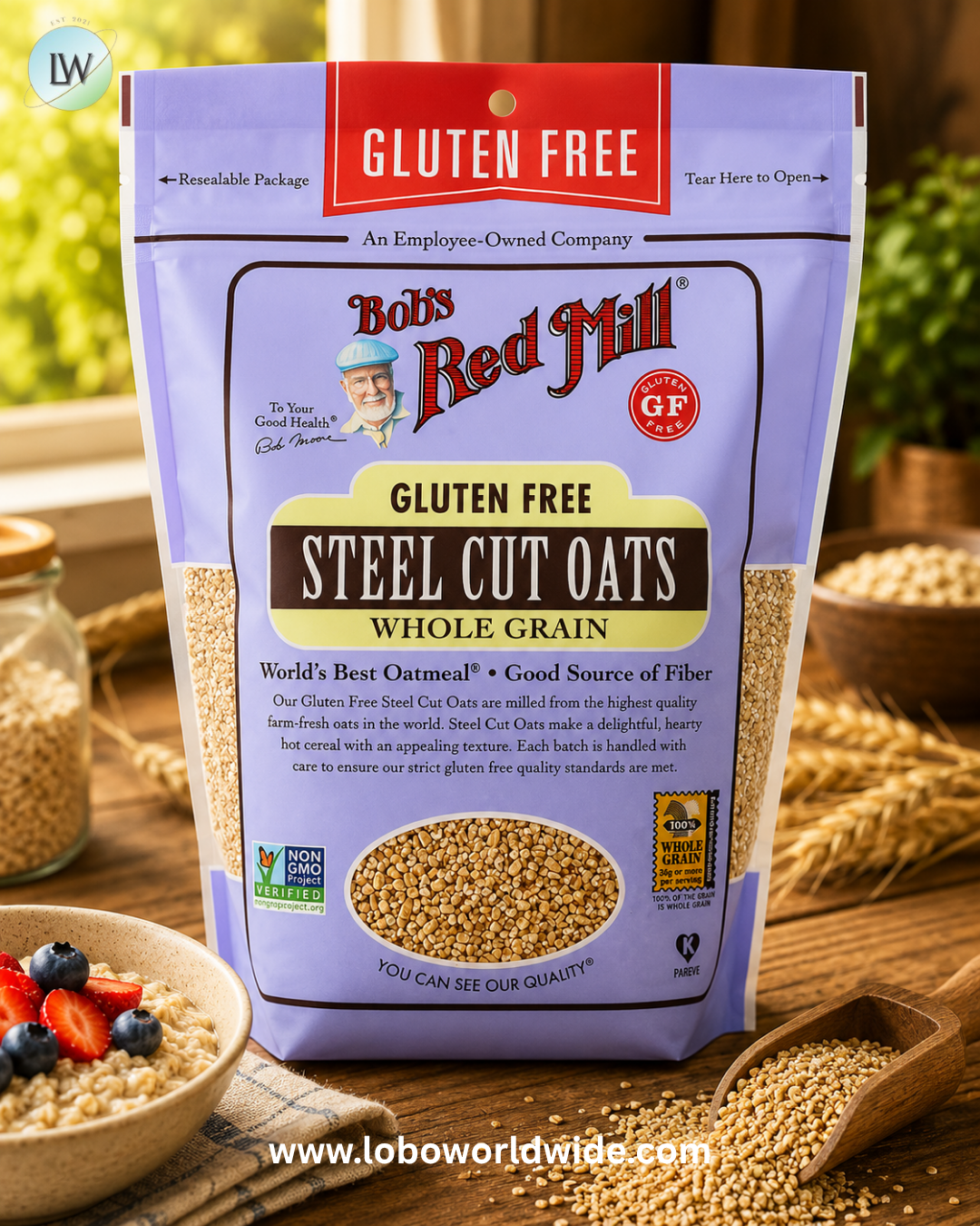 Bob's Red Mill, Steel Cut Oats, Whole Grain, Gluten Free, 24 oz (680 g)