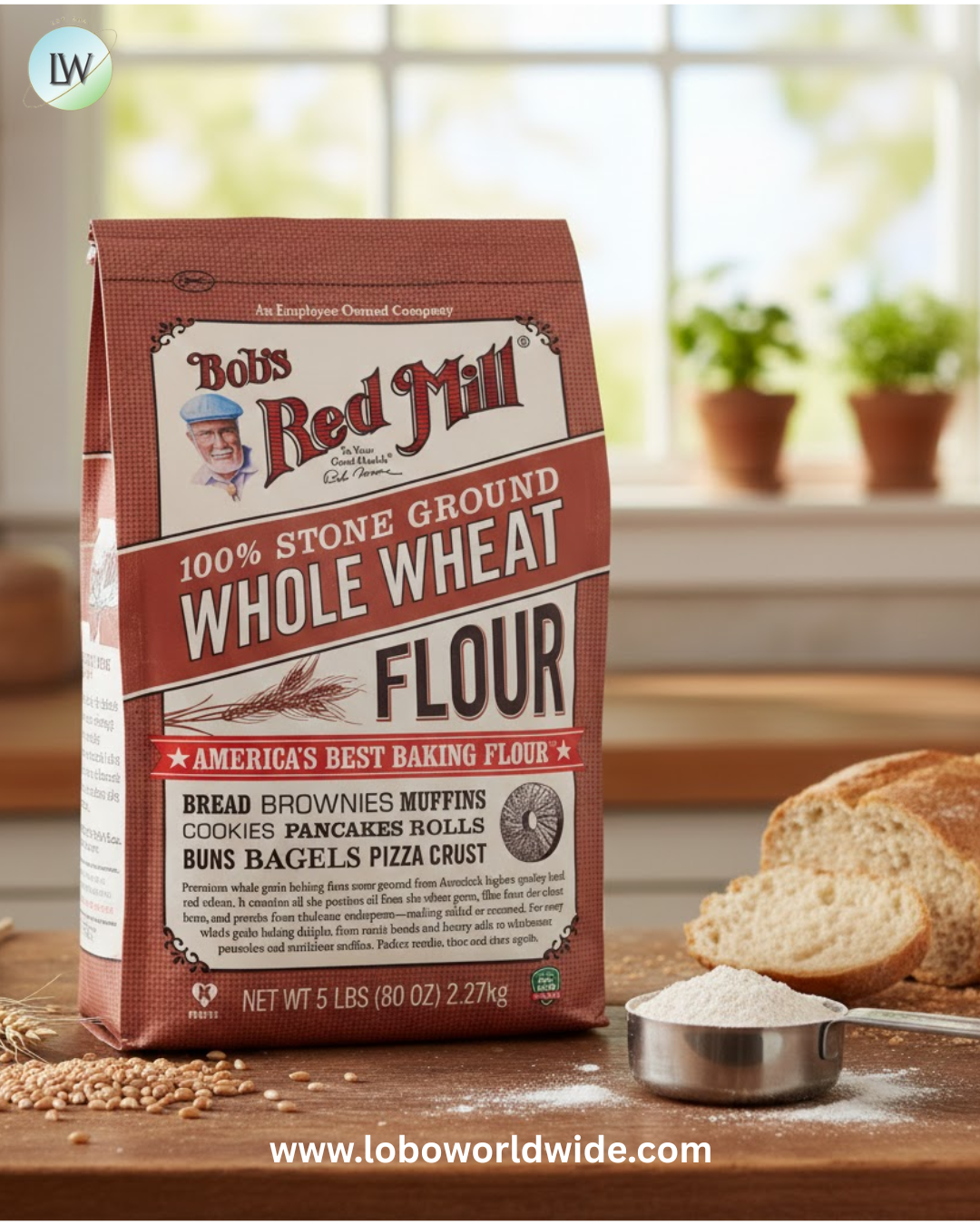 Bob’s Red Mill 100% Stone-Ground Whole-Wheat Flour 5lb