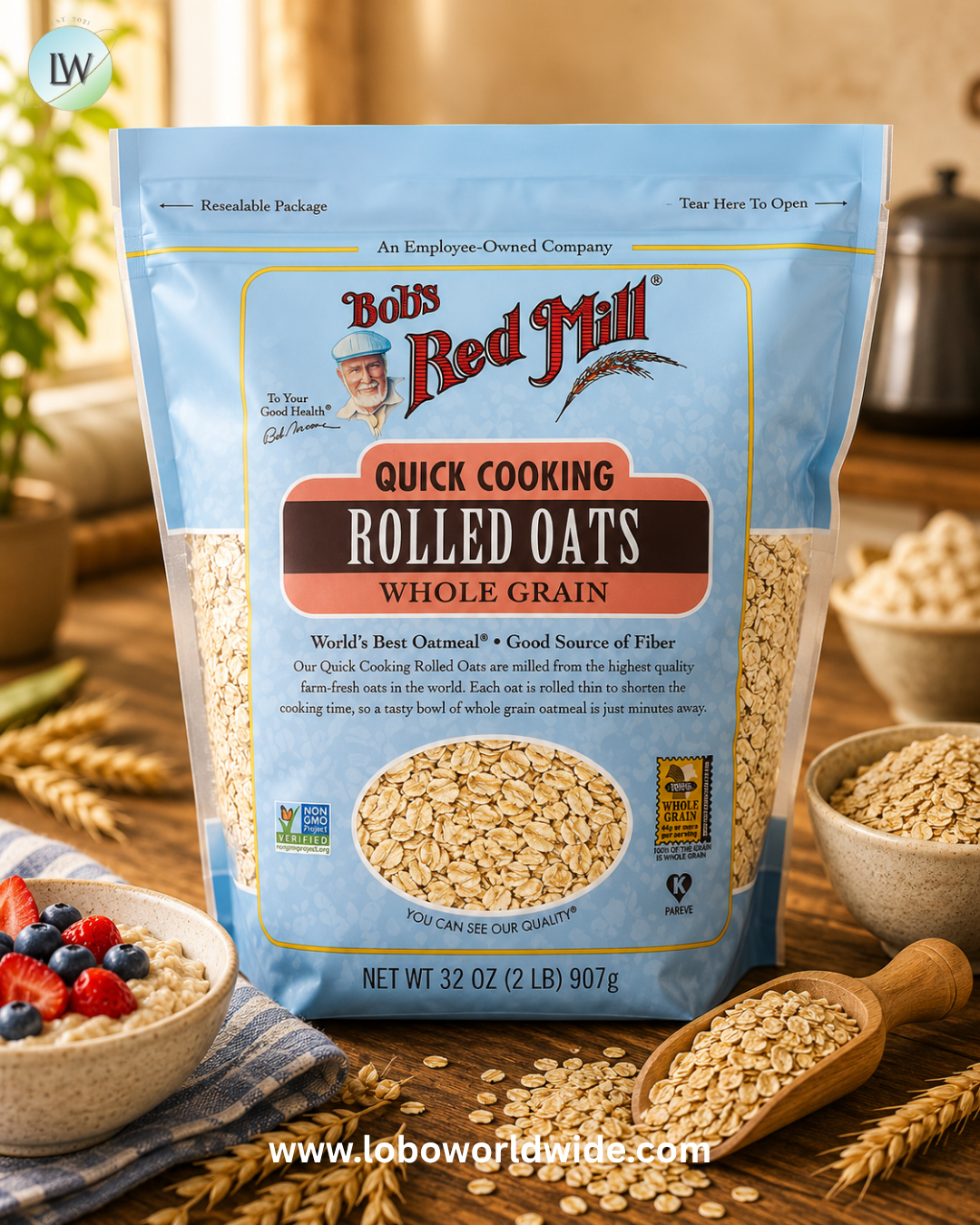 Bob's Red Mill, Quick Cooking Rolled Oats, 32 oz (907 g)