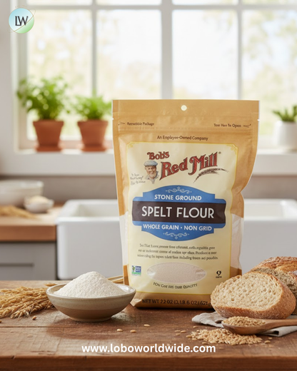 Bob's Red Mill Spelt Flour, Stone Ground, Whole Grain, 22 oz, Pack of 2
