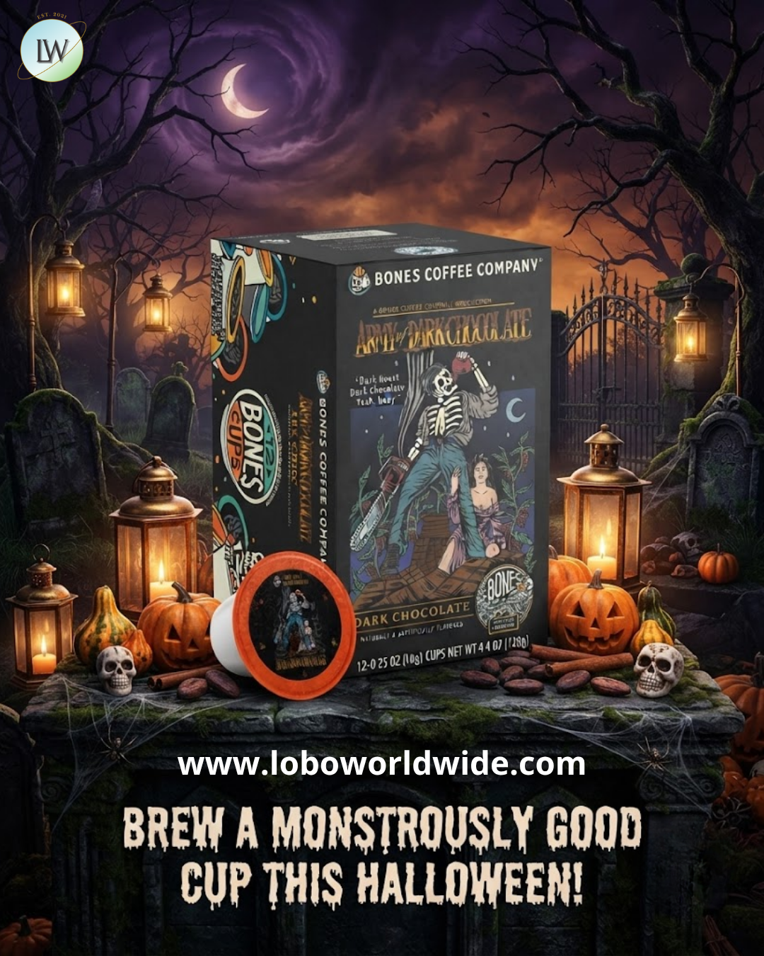 Bones Coffee Company Coffee Pods, 0.35 oz, 12 ct. (Various Flavours)