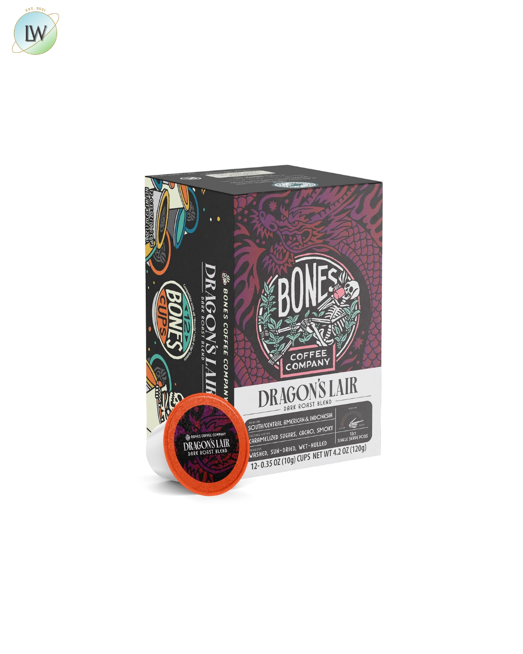 Bones Coffee Company Coffee Pods, 0.35 oz, 12 ct. (Various Flavours)