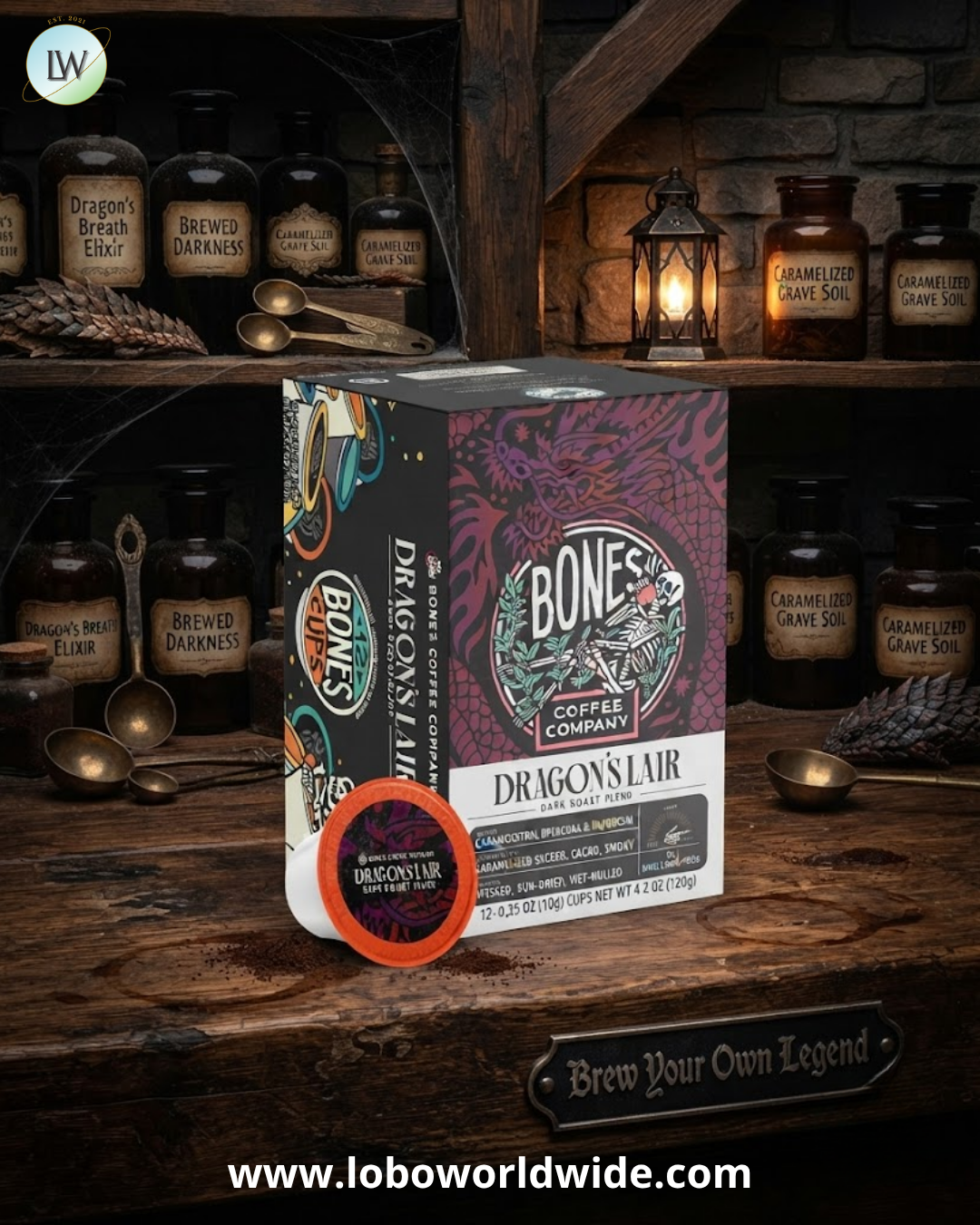 Bones Coffee Company Coffee Pods, 0.35 oz, 12 ct. (Various Flavours)