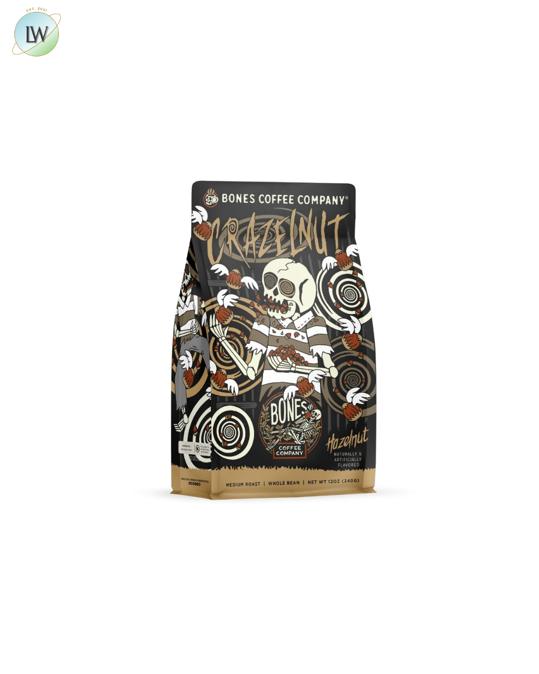Bones Coffee Company Medium Roast Whole Bean, 12 oz. (Various Flavours)