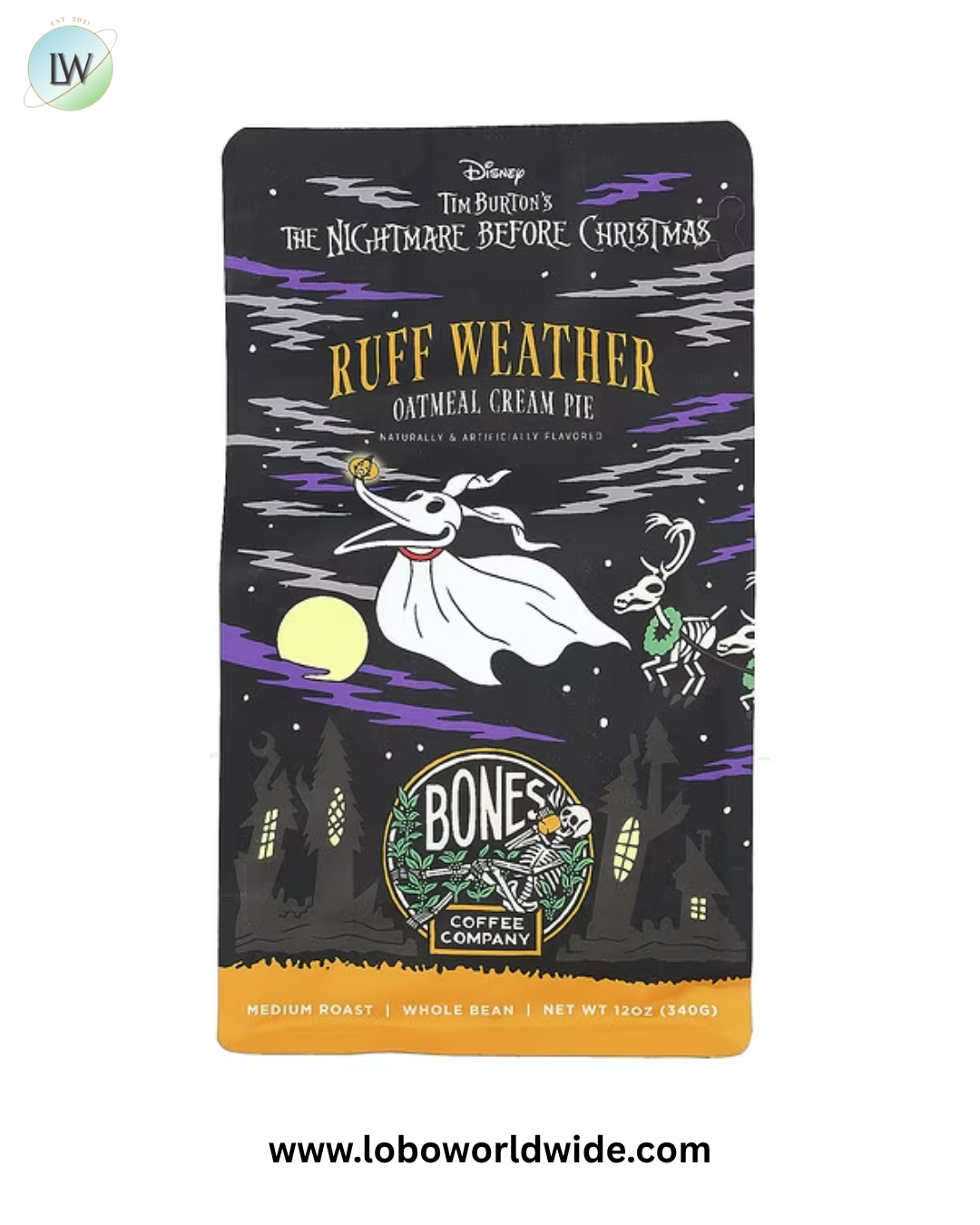 Bones Coffee Company, Whole Bean, Medium Roast, 12 oz (340 g)
