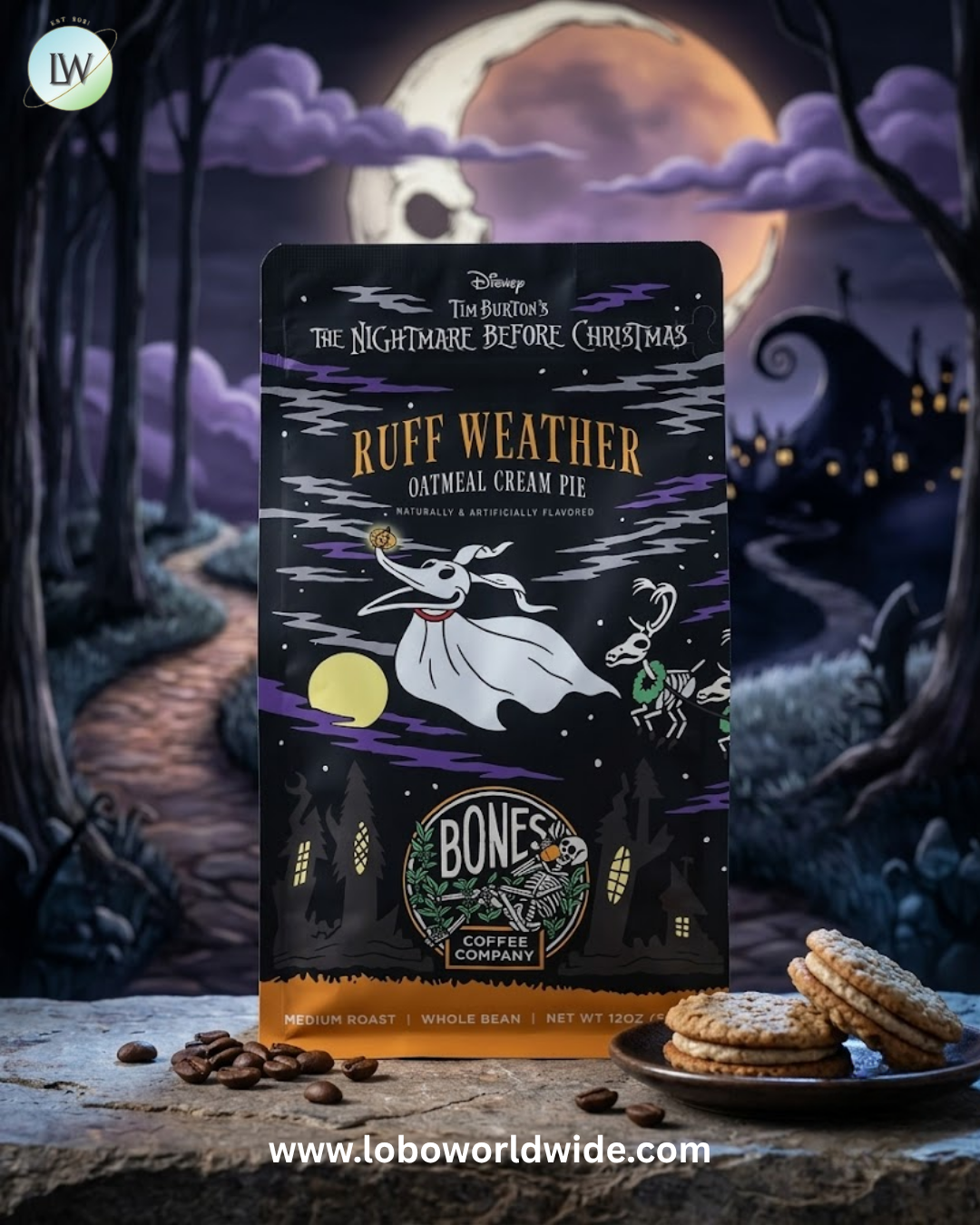 Bones Coffee Company, Whole Bean, Medium Roast, 12 oz (340 g)